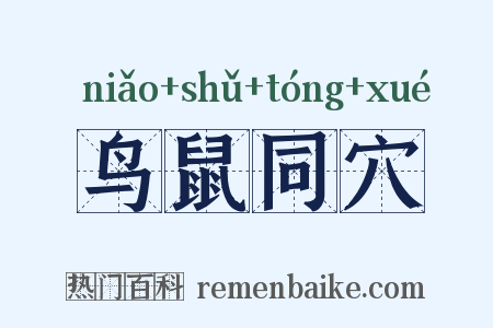 鸟鼠同穴是什么意思的图片